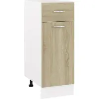 vidaXL Onderkast met lade Lyon 30x46x81,5 cm bewerkt hout sonoma eiken