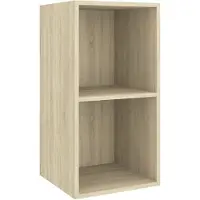 vidaXL Tv-wandmeubel 37x37x72 cm bewerkt hout sonoma eikenkleurig
