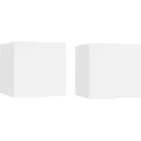 vidaXL Nachtkastjes 2 st 30,5x30x30 cm bewerkt hout wit