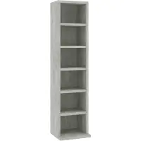 vidaXL Cd-kast 21x20x88 cm bewerkt hout betongrijs