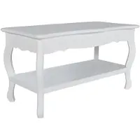 vidaXL Salontafel met 2 lagen MDF wit