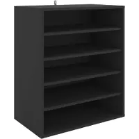 vidaXL Schoenenkast 60x35x70 cm bewerkt hout zwart