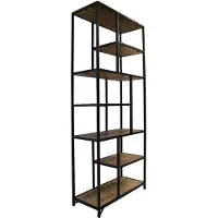 Dimehouse Boekenkast Sparrow | hout bruin 35x80x188x35 cm boekenkasten | NADUVI