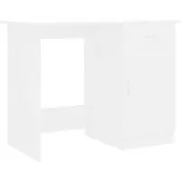 vidaXL Bureau, wit, 100x50x76 cm, houtvezel