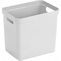 Sunware Sigma Home opbergbox 25L – 35x24,6x36,3 cm – Wit – BPA-vrij plastic, stapelbaar (deksel apart verkrijgbaar) – stijlvolle opbergmand voor kinderkamer & woonkamer