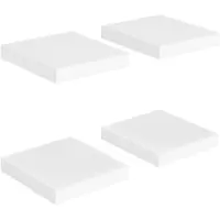 vidaXL Wandschappen zwevend 4 st 23x23,5x3,8 cm MDF wit