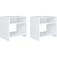 vidaXL Nachtkastjes 2 st 40x30x40 cm bewerkt hout wit