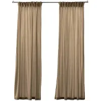 Larson - Velvet Gordijnen - 1.4m x 2.5m - Haken - Taupe