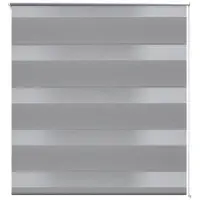 vidaXL Zebra rolgordijn 120,9 x 230 cm stofbreedte 116,7 cm grijs