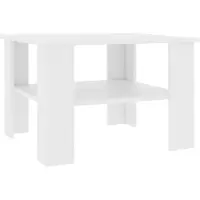 vidaXL Salontafel 60x60x42 cm bewerkt hout wit