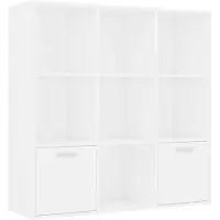 vidaXL Boekenkast 98x30x98 cm bewerkt hout wit