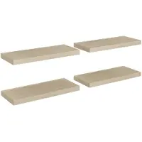 vidaXL Wandschappen zwevend 4 st 60x23,5x3,8 cm MDF eikenkleurig