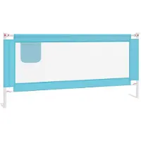 vidaXL Bedhekje peuter 200x25 cm stof blauw
