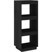 vidaXL Boekenkast/kamerscherm 40x35x103 cm massief grenenhout zwart