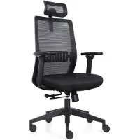 Ivol Bureaustoel Napoli Deluxe 4D - NEN-EN 1335 - Zwart