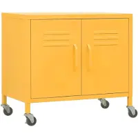 vidaXL Opbergkast 60x35x56 cm staal mosterdgeel