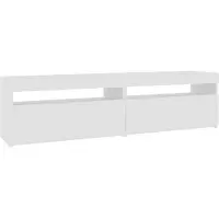 vidaXL Tv-meubelen 2 st met LED-verlichting 75x35x40 cm wit