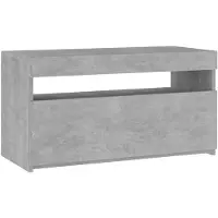 vidaXL Tv-meubel met LED-verlichting 75x35x40 cm betongrijs