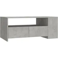 vidaXL Salontafel 102x55x42 cm bewerkt hout betongrijs