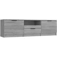 vidaXL Tv-meubel 140x35x40 cm bewerkt hout grijs sonoma eikenkleurig