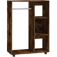 vidaXL Kledingkast 80x40x110 cm bewerkt hout gerookt eikenkleurig