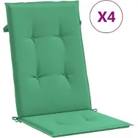 vidaXL Tuinstoelkussens 4 st hoge rug 120x50x3 cm stof groen