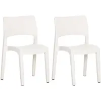vidaXL Tuinstoelen 2 st polypropeen wit