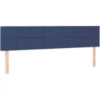vidaXL Hoofdborden 180x5x78/88 cm stof blauw