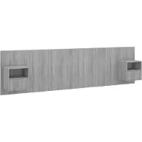 vidaXL Hoofdbord met kastjes bewerkt hout grijs sonoma eikenkleurig