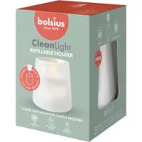 Bolsius Clean Light starterkit houder wit - incl. geurloze