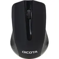 Dicota Draadloze Muis Zwart – 1000 DPI Optische Sensor – USB Plug & Play – Geschikt voor Links- en Rechtshandigen