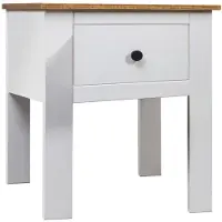vidaXL Nachtkastje Panama Range 46x40x57 cm grenenhout wit