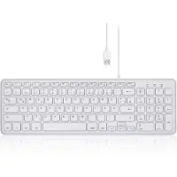 Perixx PERIBOARD-213 DE W USB Toetsenbord Duits, QWERTZ Wit (NL, Bedraad), Toetsenbord, Wit