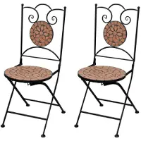 vidaXL mozaïekstoel bistro set terracotta