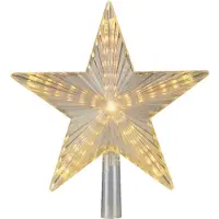 Lumineo Lichtgevende ster kerstboom piek - 22 cm - warm wit - kerstboompieken
