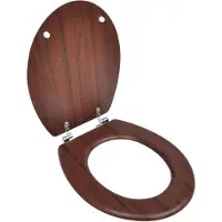 vidaXL Toiletbril simpel ontwerp MDF bruin