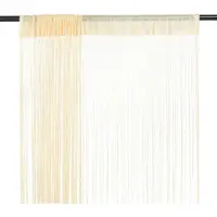 vidaXL Draadgordijnen 140x250 cm crème 2 st