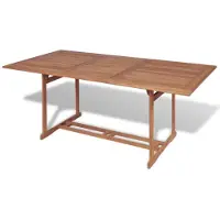 vidaXL Eettafel voor buiten rechthoekig 180x90x75 cm teakhout online kopen