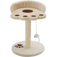vidaXL Krabpaal voor katten, sisal, 40 cm, beige en bruin