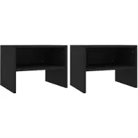 vidaXL Nachtkastjes 2 st 40x30x30 cm bewerkt hout zwart