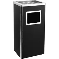 vidaXL Asbak/prullenbak 45 L staal zwart