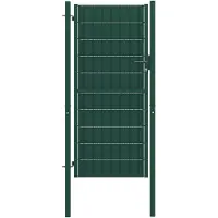 vidaXL Hekpoort PVC en staal 100x124 cm Groen