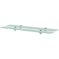 vidaXL Schappen zwevend 2 st 80x10 cm 8 mm glas