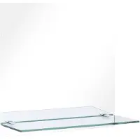 vidaXL Wandspiegel met schap 30x30 cm gehard glas