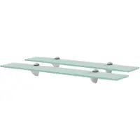 vidaXL Schappen zwevend 2 st 60x10 cm 8 mm glas