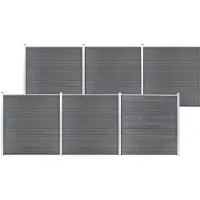vidaXL Schutting 1045x186 cm HKC grijs