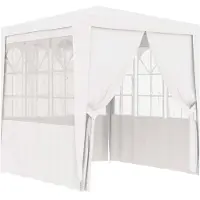 vidaXL Professionele partytent met zijwanden, 2,5 x 2,5 meter, wit, 90 g/m²