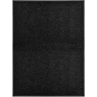 vidaXL Deurmat wasbaar 90x120 cm zwart