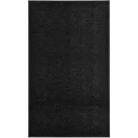 vidaXL Deurmat wasbaar 90x150 cm zwart