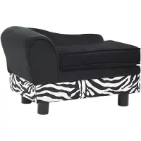 vidaXL Hondenbank 57x34x36 cm pluche zwart